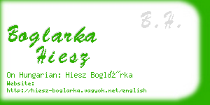boglarka hiesz business card